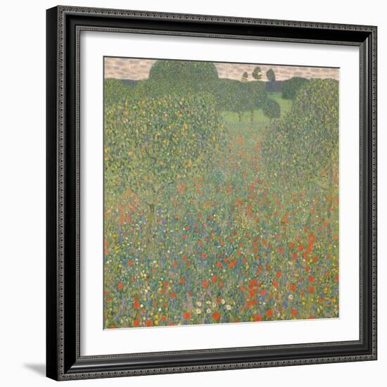 Meadow of Poppies, 1907-Gustav Klimt-Framed Giclee Print