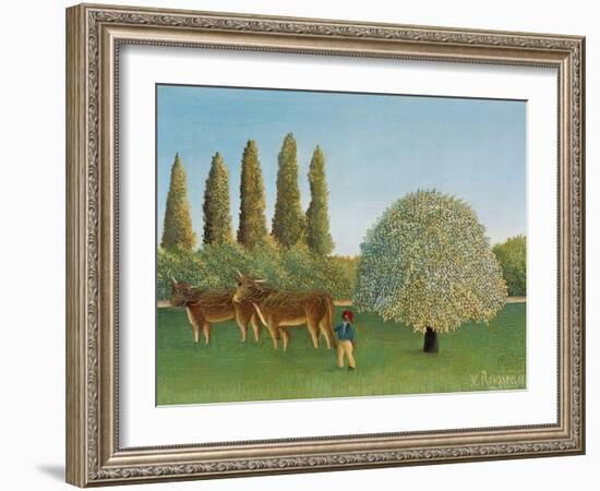 Meadow (pasture). 1910-Henri Rousseau-Framed Giclee Print