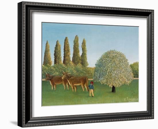 Meadow (pasture). 1910-Henri Rousseau-Framed Giclee Print