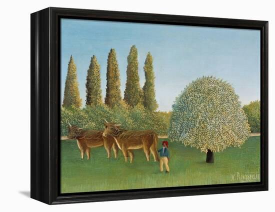 Meadow (pasture). 1910-Henri Rousseau-Framed Premier Image Canvas
