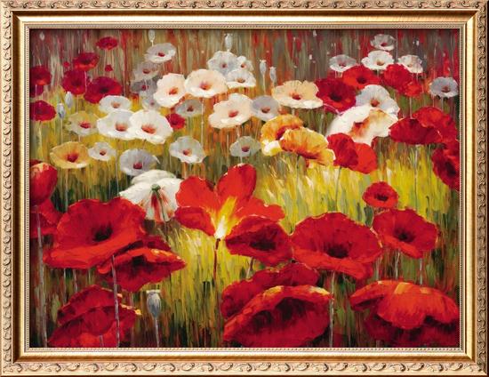 Meadow Poppies II-Lucas Santini-Framed Giclee Print