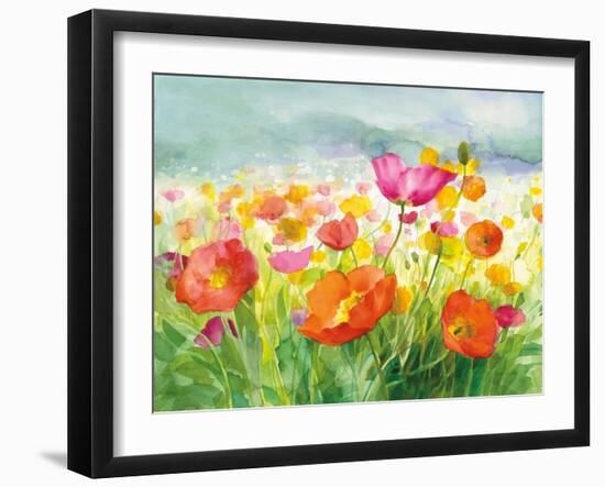 Meadow Poppies-Danhui Nai-Framed Art Print