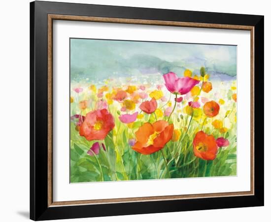 Meadow Poppies-Danhui Nai-Framed Art Print