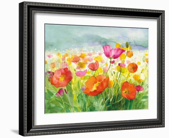 Meadow Poppies-Danhui Nai-Framed Art Print