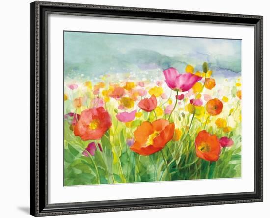 Meadow Poppies-Danhui Nai-Framed Art Print