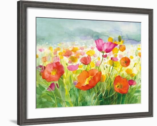 Meadow Poppies-Danhui Nai-Framed Art Print