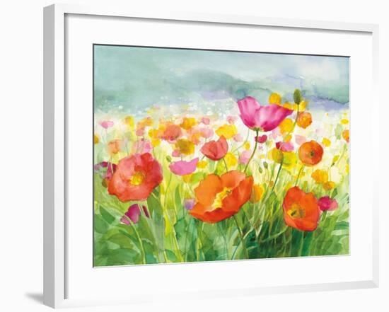 Meadow Poppies-Danhui Nai-Framed Art Print