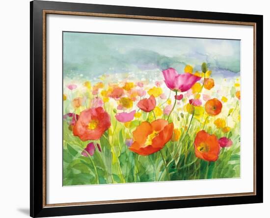 Meadow Poppies-Danhui Nai-Framed Art Print