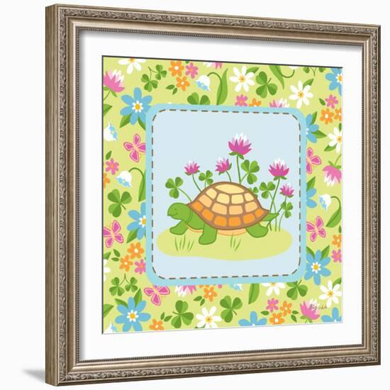 Meadow Turtle II-Betz White-Framed Art Print