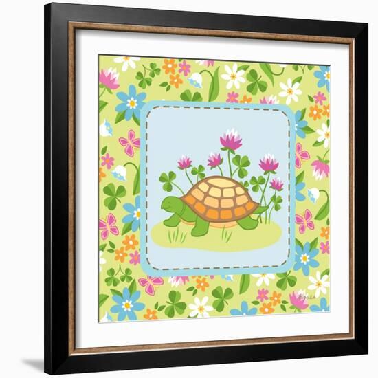 Meadow Turtle II-Betz White-Framed Art Print