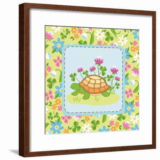 Meadow Turtle II-Betz White-Framed Art Print