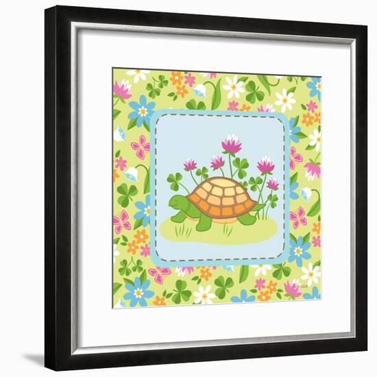 Meadow Turtle II-Betz White-Framed Art Print