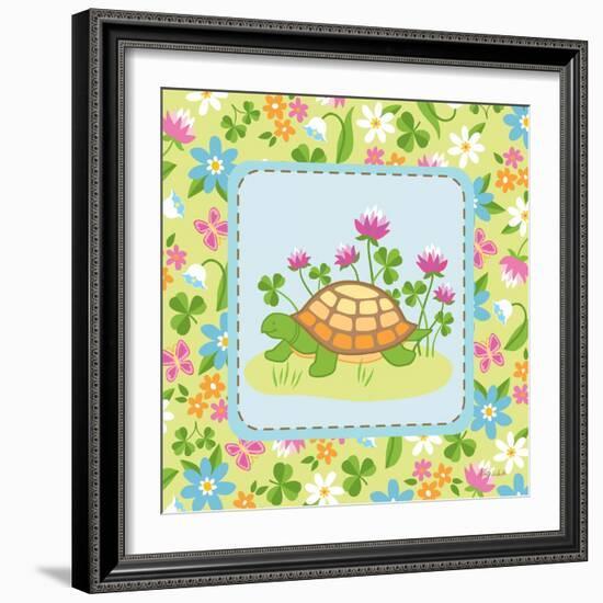 Meadow Turtle II-Betz White-Framed Art Print