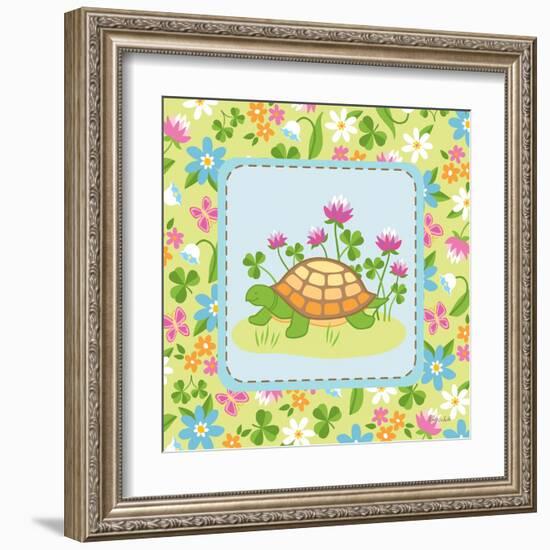 Meadow Turtle II-Betz White-Framed Art Print