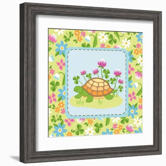 Meadow Turtle II-Betz White-Framed Art Print