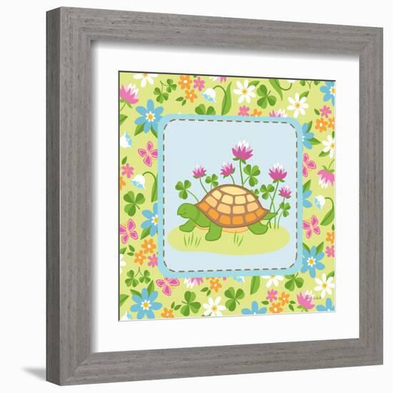 Meadow Turtle II-Betz White-Framed Art Print