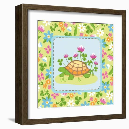 Meadow Turtle II-Betz White-Framed Art Print