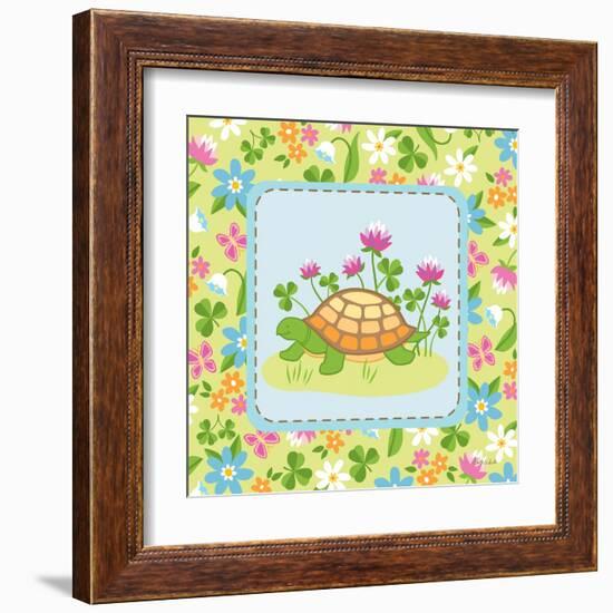 Meadow Turtle II-Betz White-Framed Art Print