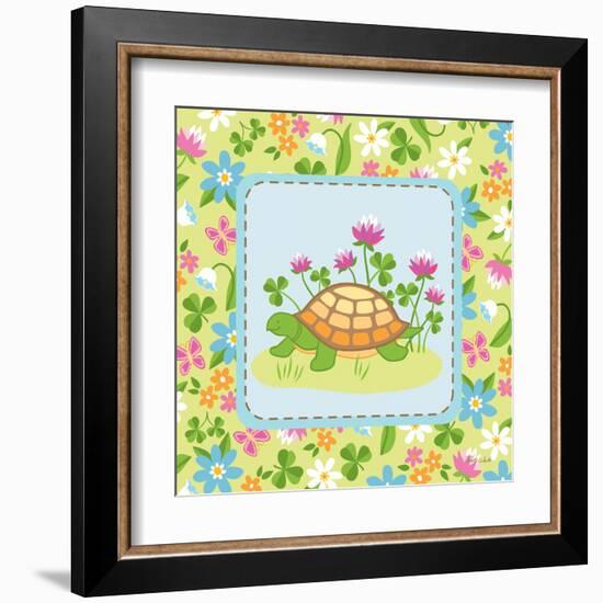 Meadow Turtle II-Betz White-Framed Art Print