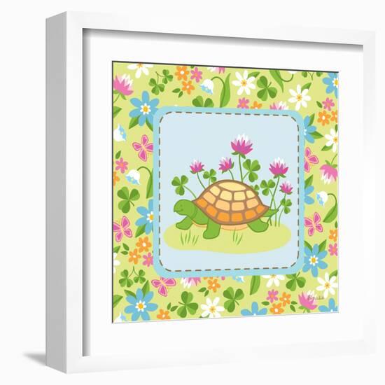 Meadow Turtle II-Betz White-Framed Art Print