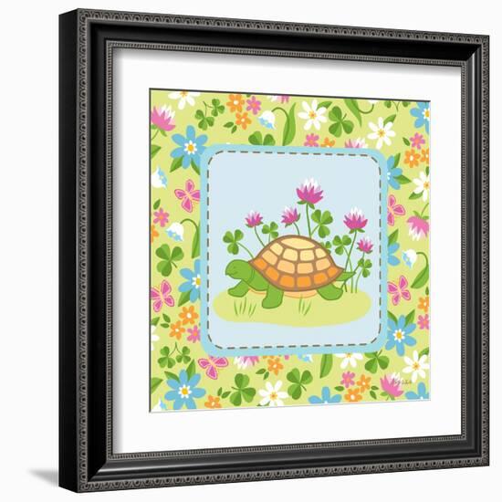 Meadow Turtle II-Betz White-Framed Art Print