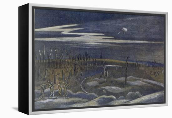 Meadow with Copse, British Artists at the Front, Continuation of the Western Front, Nash, 1918-Paul Nash-Framed Premier Image Canvas