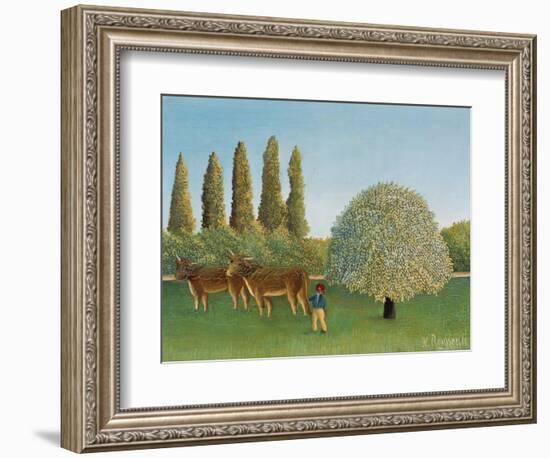 Meadowland (The Pasture)-Henri Rousseau-Framed Giclee Print