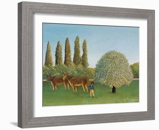 Meadowland (The Pasture)-Henri Rousseau-Framed Giclee Print