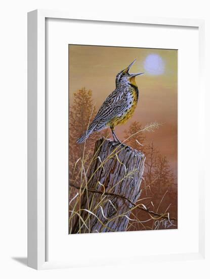 Meadowlark Painting-Jeff Tift-Framed Giclee Print