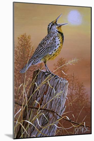 Meadowlark Painting-Jeff Tift-Mounted Giclee Print