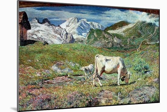 Meadows in Spring-Giovanni Segantini-Mounted Giclee Print