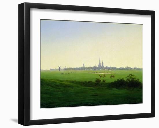 Meadows near Greifswald-Caspar David Friedrich-Framed Giclee Print