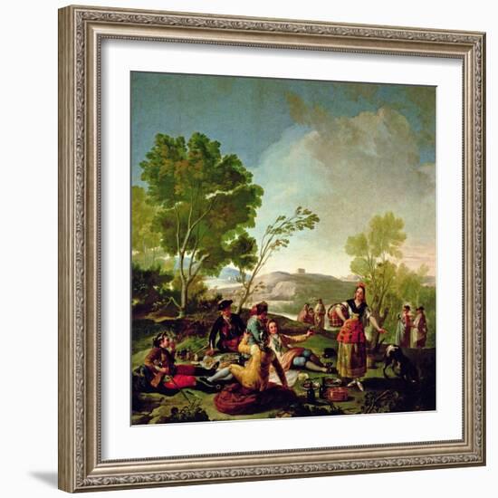 Meal on the Banks of the River Manzanares, 1776-Francisco de Goya-Framed Giclee Print