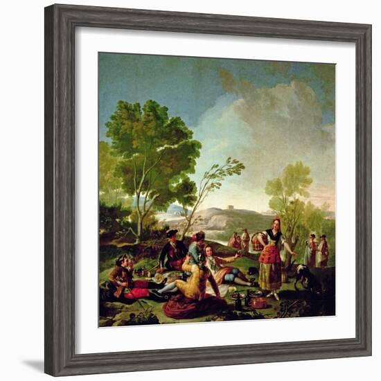 Meal on the Banks of the River Manzanares, 1776-Francisco de Goya-Framed Giclee Print