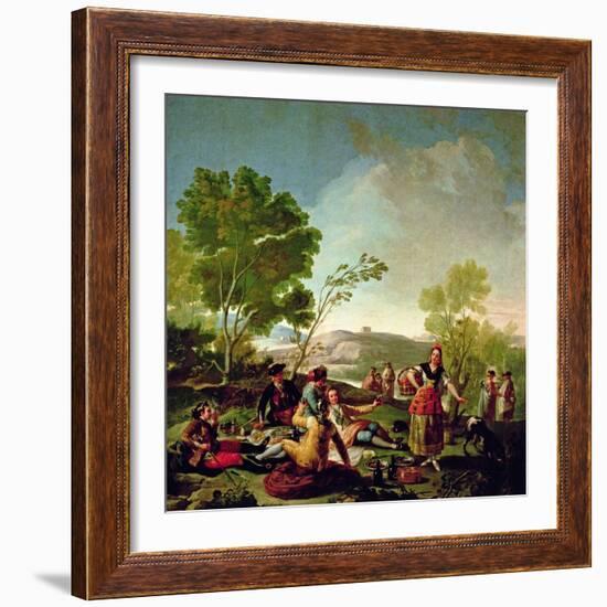 Meal on the Banks of the River Manzanares, 1776-Francisco de Goya-Framed Giclee Print