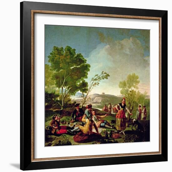 Meal on the Banks of the River Manzanares, 1776-Francisco de Goya-Framed Giclee Print