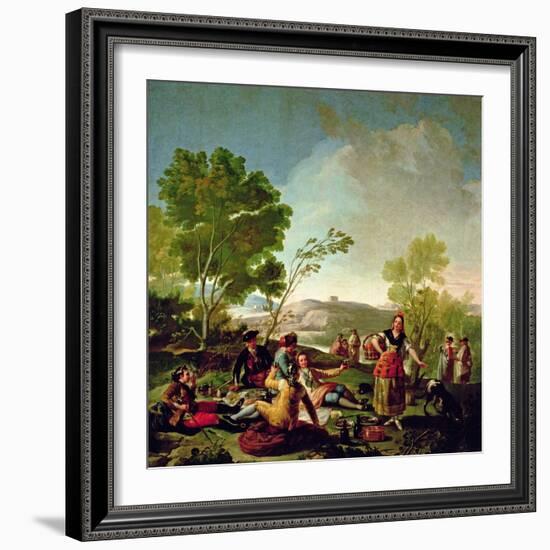 Meal on the Banks of the River Manzanares, 1776-Francisco de Goya-Framed Giclee Print