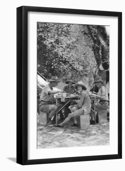 Meal Time, Livingstone to Broken Hill, Northern Rhodesia, 1925-Thomas A Glover-Framed Giclee Print