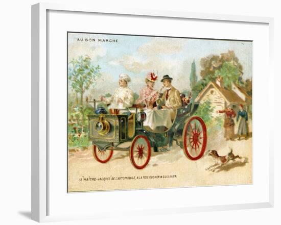 Meals on Wheels', a Promotional Card for the Bon Marché Department Stores in Paris, C.1895-null-Framed Giclee Print