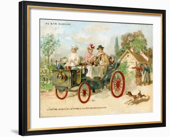 Meals on Wheels', a Promotional Card for the Bon Marché Department Stores in Paris, C.1895-null-Framed Giclee Print