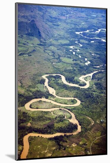 Meandering Wamena River, Baliem Valley, West Papua, Indonesia-Reinhard Dirscherl-Mounted Photographic Print
