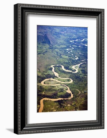 Meandering Wamena River, Baliem Valley, West Papua, Indonesia-Reinhard Dirscherl-Framed Photographic Print