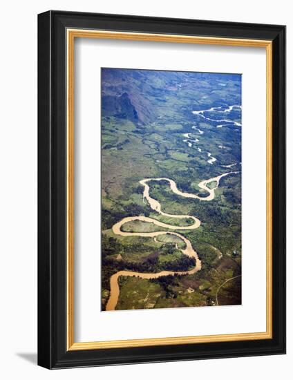 Meandering Wamena River, Baliem Valley, West Papua, Indonesia-Reinhard Dirscherl-Framed Photographic Print