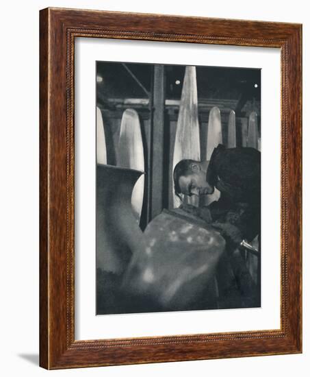 'Measuring airscrew blades', 1941-Cecil Beaton-Framed Photographic Print