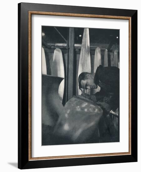 'Measuring airscrew blades', 1941-Cecil Beaton-Framed Photographic Print