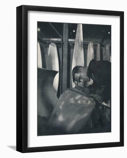 'Measuring airscrew blades', 1941-Cecil Beaton-Framed Photographic Print