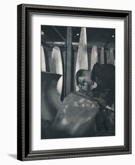 'Measuring airscrew blades', 1941-Cecil Beaton-Framed Photographic Print
