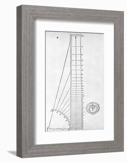 Measuring Device, 16th Century Artwork-Middle Temple Library-Framed Photographic Print