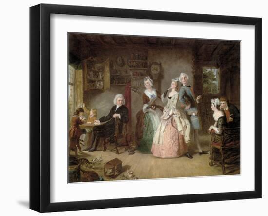 Measuring Heights-William Powell Frith-Framed Premium Giclee Print