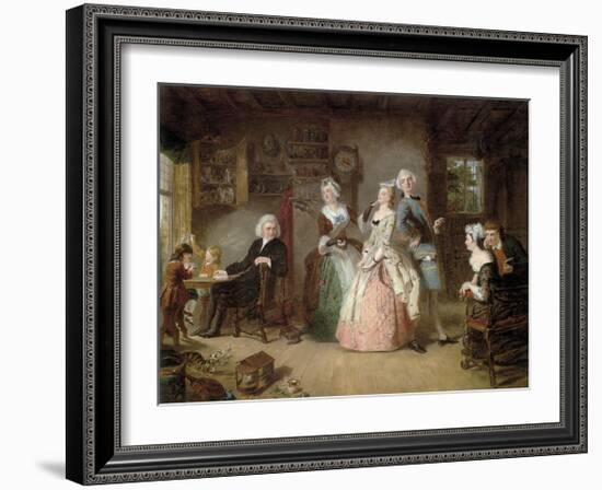 Measuring Heights-William Powell Frith-Framed Premium Giclee Print